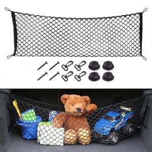 Flaconi Rangement Coffre de Voiture,Filet Voiture,Filet Coffre Voiture,Filet Rangement,Organisateur Coffre Voiture,Filet Rangement Voiture,Filet Voiture Rangement,pour Le Camion de Voiture (90x40cm) (shenhua auto, neuf)