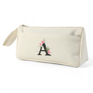 Blisswave Trousse Double Compartiment Originale, Personnalisé de A à Z avec Nom, Trousse Scolaire Simple, Moderne et Élégante, comme Cadeau pour Les Enseignants, Les Élèves, Les Collègues, Les Sœurs (xianyuanyuandianzishangmaoyouxiangongsi, neuf)
