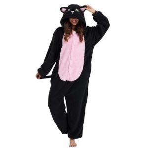 Luojida Combinaison Pyjama Femme Homme Pyjamas Onesies Cosplay Costume Kigurumi Deguisement Halloween Adulte Pyjama Pilou Pilou Chaud et Doux &agrave; Poches pour Carnaval Halloween Noel Jour de l'An (Luojida, neuf)