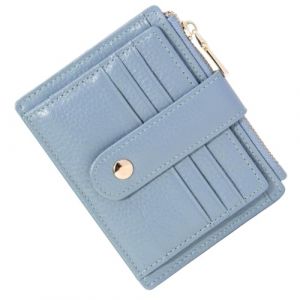 BTNEEU Homme Femme Porte Carte de Credit Cuir RFID Blocage Portefeuille Cuir Petit, Porte Carte Slim avec Poche &agrave; Monnaie, Petit Porte Monnaie Cuir avec 9 Emplacements de Carte (Bleu) (BTNEEU, neuf)