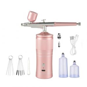 Xbsduih Kit aérographe compresseur de rechange aérographe pour machine portable rechargeable pour aérographe à ongles pour peinture modèles de maquillage décorations pour gâteaux A (taizhatingdianzishangwu, neuf)