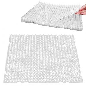 Tapis Anti-Chat avec Pointes Emp&ecirc;cher Les Animaux de S'approcher,8PCS 42x34cm Tapis Anti-Chat d'Epine Grille de Jardin Anti Chiens pour Les Jardins Int&eacute;rieurs et Ext&eacute;rieurs (Blanc) (EUGULTD, neuf)
