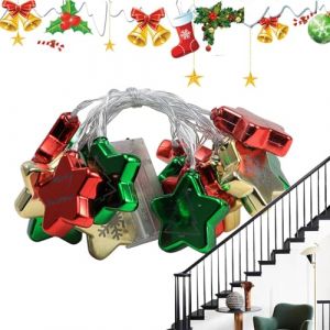 Guirlande lumineuse en forme de globe pour sapin de Noël, guirlande lumineuse LED – Couleurs vives – Ornements festifs pour intérieur ou extérieur, porte, fenêtre, cheminée, rampes d'escalier, cadeaux (fegayut, neuf)