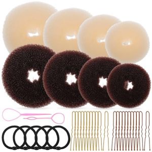 FRCOLOR 1 Jeu Chignon Beignet Pinces &agrave; Cheveux Femmes Fabricant Accessoires De Cheveux De B&eacute;b&eacute; Brosse S&egrave;che-cheveux Filet &agrave; Cheveux Pour Chignon Brosse &agrave; Cheveux Plastique (Laners, neuf)