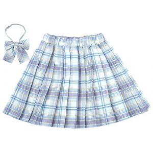 Maeau Jupe Pliss&eacute;e &Eacute;cossaise Enfant Fille Jupe &agrave; Carreaux Courte Mini Kilt Tartan Jupe &Eacute;vas&eacute;e &Eacute;cole de Ecoliere Patineuse Tennis Coll&egrave;ge et Jupes-Shorts Coton Taille Elastique Violet 11-12 Ans 160 (YOUXINGEU (Livraison sous 5 &agrave; 12 jours）, neuf)