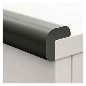 LGChobby Protecteur d'angle De Mur De Protection, Mousse De Protection De Bord De Table Disse en Forme De L, Bandes De Bord De Meubles Autocollantes De Bureau À Domicile (Couleur : Noir, Taille : 5m) (ZZZCF1023, neuf)
