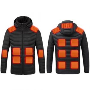 Susenstone Veste Chauffante USB Hommes Femmes Doudoune Manteau Chauffant &Eacute;lectrique Hiver Chaud Lavable avec 3 Niveaux de Chauffage et 21 Zones Chauffage pour Ski P&ecirc;che Randonn&eacute;e Plein Air Blouson (⭐⭐⭐⭐⭐Susenstone, neuf)