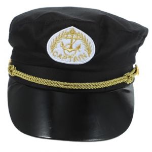 TOPPERFUN Chapeau de Capitaine Garçon Fille Noir pour Fête et Cosplay Chapeau Marin Décoratif Coton Accessoire Costume de Capitaine pour Soirée à Thème et Spectacle (Linuya, neuf)
