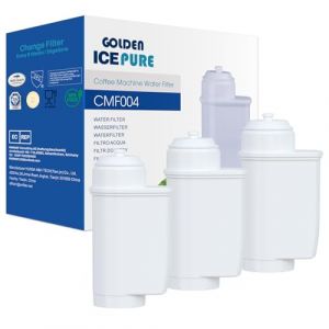 GOLDEN ICEPURE Filtre à eau pour machine à café Compatible Avec Siemens® EQ Series/EQ3/EQ6/EQ9/EQ500/S700/Brita® Intenza 575491/Bosch® TCZ7003/TCZ7033,Machine à Café NSF, 3 pièces (FIRST FILTER, neuf)