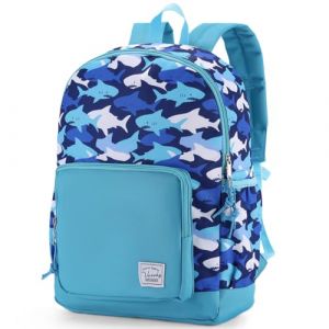 VASCHY EUVABP088-1BUSH Sac à Dos, Requin Bleu, Taille Unique Mixte Enfant (Vaschy, neuf)