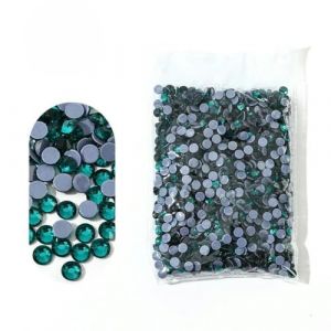 FDIMALTOR 40 Couleurs Strass thermocollants en Cristal, Strass en Verre thermocollants pour décoration de Couture d'ongles - Vert Paon - ss16 1440 pièces (hangzhouyazhendianzishangwu, neuf)