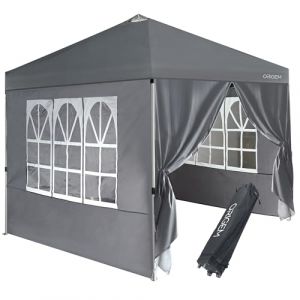 Origem Tonnelle Pliante 3x3 Imperméable & 2,5 x 2,5m & 3x6m avec Parois Latérales, Barnum Montage en Un Geste & Sac de Rangement à roulettes, Tonnelle de Jardin Exterieur, Idéal pour Camping (Bennett Benifits STORE, neuf)