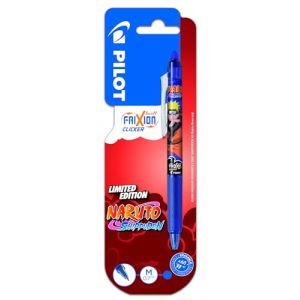 PILOT x NARUTO - 1 FriXion Ball Clicker- Stylo effa&ccedil;able et r&eacute;tractable-&Eacute;dition limit&eacute;e Naruto Shipudden - Stylo roller rechargeable - Bleu - Pointe moyenne (BEALYA, neuf)