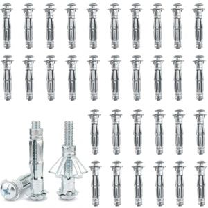 Lxoraziy Lot de 50 Chevilles M&eacute;talliques &agrave; Expansion M6 x 52 mm, Chevilles pour Pl&acirc;tre & Agglom&eacute;r&eacute;, pour Plaques de Pl&acirc;tre Brique Creuse (Chao Yuan, neuf)