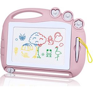 Ardoise Magique Jouet, Dessin Magnetique Peinture &Eacute;criture Croquis Multicolore Planche Color&eacute;e Effa&ccedil;able pour Enfant avec 3 tampons et 1 Stylo-Cadeaux d'anniversaire de No&euml;l - &agrave; Partir de 3 4 5 Ans (Cheerplay, neuf)