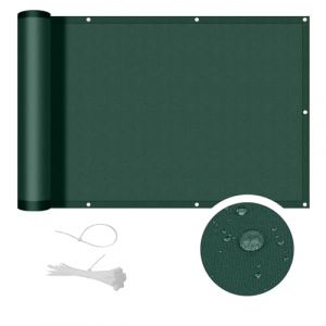 COOL AREA Brise Vue Balcon 90x600cm Imperm&eacute;able,Cache Brise Balcon Opaque UV R&eacute;sistant pour Exterieur Terrasse Jardin et Serre C&acirc;ble,Dark Green (MaojinEU, neuf)