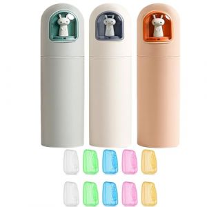 Suuwwn Porte Brosse a Dent,3 Pi&egrave;ces Boite Brosse a Dent &Eacute;tui Brosse &agrave; Dent Bo&icirc;te Brosse &agrave; Dents Voyage Portable &Eacute;tui Dentifrice Plastique Tasse de Voyage pour Camping d'affaires Domicile (Suuwwn, neuf)
