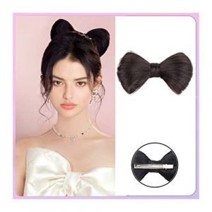Postiche Chignon Pince à chignon synthétique en forme de nœud papillon dans le postiche Mode Chignon Coiffe Faux cheveux avec épingles à cheveux Accessoires for cheveux for femmes filles Postiche Chev (mengliouzhou, neuf)