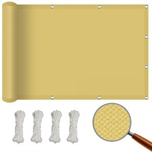 Voile D'ombrage Rectangulaire 3 x 6 m Protection Solaire, Toile D'ombrage Toile D'ombrage Pergola Serres 100% Ombrage UV Protection pour Patio Terrasse Ext&eacute;rieur, Sable, Couleur Cr&egrave;me (LvLiangBaiNingDianZiShangWuYouXianGongSi, neuf)