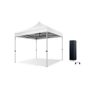 Actiexpress Tente Pliante Barnum Pliant Tonnelle Professionnelle 2x2,3X3,3x4.5,3x6,4x8 Structure en Aluminium 45mm Toit 450g/m² qualité professionelle (Blanc, 3x3) (Actiexpress, neuf)