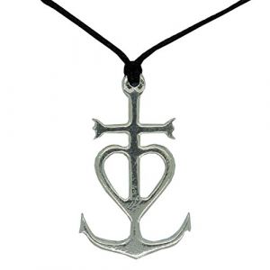 Pendentif Croix de Camargue, Fait Main en Etain Fin, Fabrication Artisanale Française aux Etains de Jumilhac (High Country Pewter, neuf)