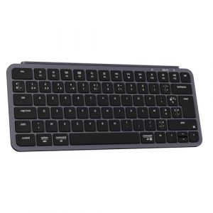 Keychron B1 Pro Clavier sans Fil Ultra-Mince avec ZMK Customization - pour Mac & Windows - Capuchons de Touches concaves - Silicone de Protection - Bluetooth 5.2 - Gris Espace - 77 Touches (Keychron FR, neuf)