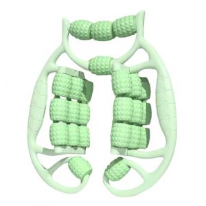 LeeQinersw Rouleau de Massage pour les Jambes, Outil de Massage des Tissus Profonds, Rouleau en Mousse Portable &agrave; 360 Degr&eacute;s pour l'&Eacute;quipement de Musculation, 24 Roues, Vert (LeeQiner, neuf)