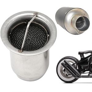 Embout d'échappement de moto | Silencieux d'échappement – Avec structure en grille, réduit le bruit, résistant aux hautes températures, 51 mm ou 60 mm pour les modifications de moto (lovesouth, neuf)