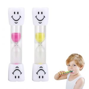 Lot de 2 sabliers pour enfants, sablier pour le brossage des dents des enfants, sablier pour le brossage des dents 3 minutes pour les petits enfants, ensemble de sabliers, sablier pour le brossage des (JingXuan-shop, neuf)
