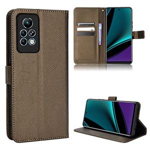 Coque Cuir pour Infinix Note 11 Pro Coque Housse Etui Cover,Coque pour Infinix Note 11 Pro X697 Coque Etui en Cuir PU pour téléphone Portable Brown (Jielangxin, neuf)