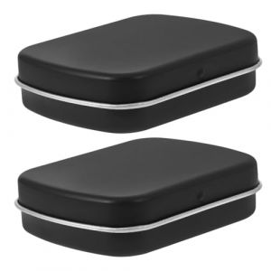 IMIKEYA Bo&icirc;te de Rangement pour Vernis &agrave; Ongles Gel 2 Pi&egrave;ces Noire Palette Aquarelle Portable Compartiment&eacute;e en M&eacute;tal Mini Bo&icirc;te Compacte pour Loisirs Cr&eacute;atifs et Voyages (Elsy Abbas, neuf)