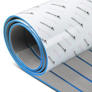 Abahub Revêtement Bateau Moquette Marine Bateau Teck Bateau Raccord EVA Mousse Adhésif Bateau Plancher Antidérapant Faux Teck Marine Bateau Tapis Terrasse pour Bateaux Yacht Plancher Piscine 243x73cm (Abahub EU, neuf)