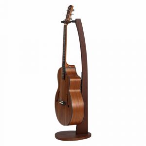 Nefelibata Support de guitare en bois - Fabriqué à la main en frêne allemand solide semi-incurvé - Idéal pour les guitares acoustiques, les guitares classiques, les banjos, les mandolines (marron (QianYu EU, neuf)