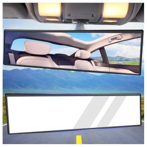 Retroviseur Interieur Voiture Convexe Grand Angle 31 cm,Miroir Voiture Panorama avec Champ de Vision Étendu pour Sécurité Accrue,Retroviseur Voiture pour Voiture SUV Camion (GTLM, neuf)