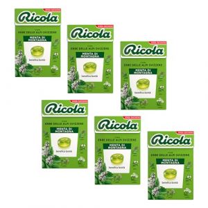 Ricola&reg; | Bonbons durs &agrave; la menthe des montagnes | Bonbons aux herbes suisses sans sucre - 6 bo&icirc;tes (300 Gr) (Antico Caff&egrave; Novecento S.r.l. Unipersonale, neuf)
