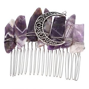 TOVINANNA Peigne à Cheveux En Cristal Pince à Cheveux Banane Boucles D'oreilles Filles Accessoires Pour Cheveux Casque Floral Charmes Fantaisie Robe Barrettes Pour Femmes Violet,mauve (Qieiyi, neuf)