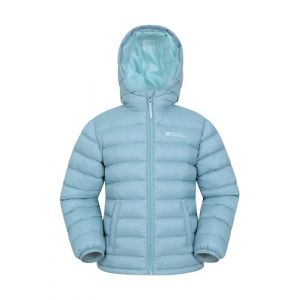 Mountain Warehouse Seasons Manteau Imperméable Pour Fille Et Garçon - Doudoune Rembourrée Et Légère À Capuche Pour Enfant, Veste D'Hiver Matelassée Pour Garçon Et Fille Bleu ciel 5-6 ANS (Mountain Warehouse, neuf)