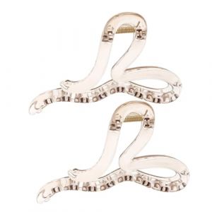 2 Pièces Épingle à Cheveux D'amour Grandes Pinces à Griffes Barrettes De Cheveux De Serpent Pinces à Mâchoires Griffe De Serpent Pince à Griffes De Serpent Plastique COLLBATH (Murdoffi, neuf)