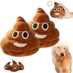 Peluche Caca Parlante Amusante avec Sons de Pets, Jouet pour Chien et Anti-Stress Doux et R&eacute;sistant avec 6 Effets Sonores, Peluche Caca Douce et R&eacute;sistante pour Enfants, Animaux de Compagnie (2PCS) (特达优选店, neuf)