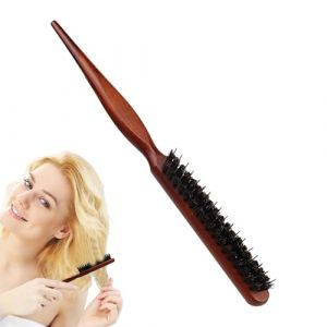 Brosse à cheveux avec poils | Brosse à cheveux lissante | Brosse à cheveux douce en poils naturels pour cheveux fins et fins – Brosse à cheveux ergonomique pour homme et femme (qixiangyi, neuf)
