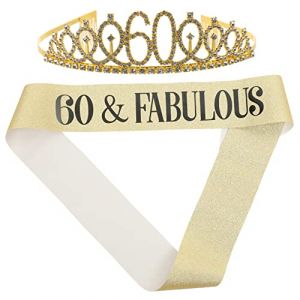 Mipcase Décoratif Anniversaire Ans Couronne Et Écharpe à Paillettes Accessoire Fête Pour Femme (andy wang, neuf)