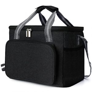 Sac Isotherme Repas 15L, Glaciere Souple Isotherme pour Femme Homme Enfant, Lunch Bag pour Bureau, École, Pique-Nique, Noir (WANGHOUYUYU, neuf)