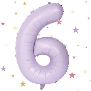40 pouces Ballon Chiffre 6, VUCDXOP Beige Violet Ballon Chiffre Numéro 6, 6 Number Ballon Age Gonflable Anniversaire, hélium ballon chiffre 6,ballons de numéro, décoration de mariage (Tukistore, neuf)