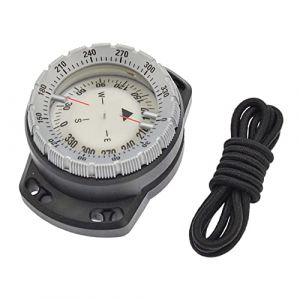 Pineeseatile Compasse de plongée, Boussole de plongée Surf sur Le Surf Luminal sous-Marine 50m Compasse Night Vision Navigation étanche Compasse avec Gris élastique (JianShiXianQingGeFanShangMaoYouXianGongSi, neuf)