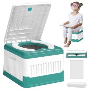 WANDGU Pot pour enfants et b&eacute;b&eacute;s : Pot de voyage pliable et portable, Toilettes pliantes pour enfants, Toilettes pour b&eacute;b&eacute;s et enfants, Pot de voyage pour enfants pour les voyages en voiture (VENIZELOU-EC, neuf)
