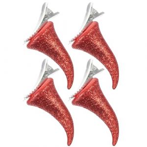 Accessoire Diable - 4 PièCes Barrette À Corne De Diable En Plastique Et Fer Pour Halloween ÉPingle À Cheveux Portable Pour Cosplay Et FêTe (Le Sengyu, neuf)
