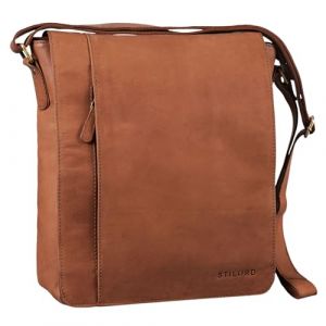 STILORD 'Paul' Sac Bandouli&egrave;re pour Homme Cuir Vintage Sac pour Tablette MacBook 13,3 Pouces A4 Besace Sac Messager Sac &agrave; Main, Couleur:Selle - Marron (STILORD Cuir, neuf)