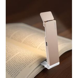 VTIGER lampe de table rechargeable pour la lecture au lit clip LED lampe de lecture r&eacute;glable en 3 couleurs et 4 luminosit&eacute; durable portable bookmark Light pour les fans de livres et les enfants (VTiger, neuf)