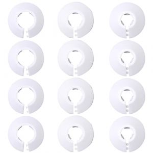 Couvercle de Tuyau de Radiateur Colliers, 12 Pi&egrave;ces cache tuyau plomberie, rosace radiateur, pour Tuyau de Type 12, Type 16, Type 20, rosaces pour tuyaux de chauffage, Blanc (TQP CADEAU SARL, neuf)