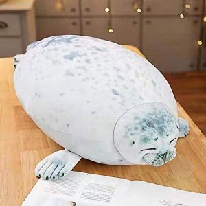 Oreiller De Phoque, Coussin Mignon de Phoque de Peluche avec Corps potelé, Jouet en Peluche Animal Mignon rembourré de Coton Doux pour Les Enfants, 40CM (Haptre, neuf)